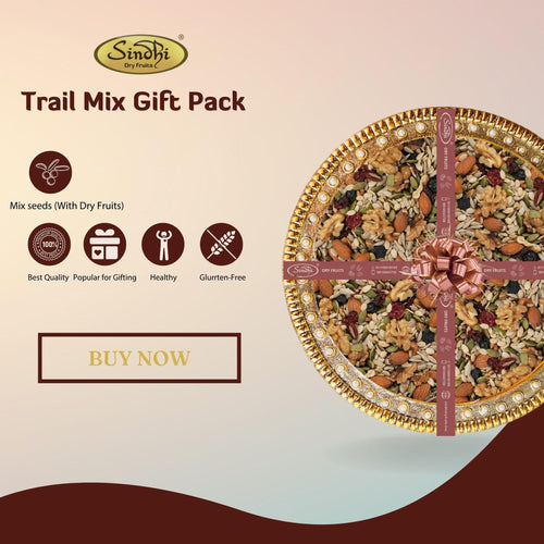 Gift Pack Containing Trail Mix with Dry Fruits, Seeds & Berries - Sindhi Dry Fruits