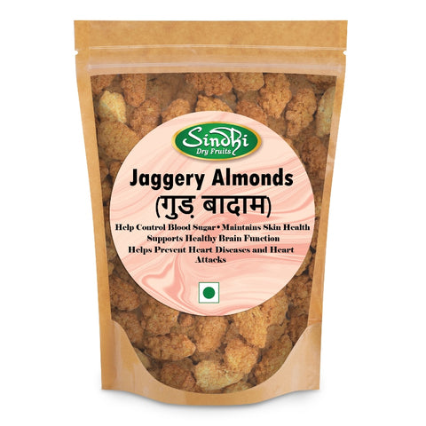 Crunchy and delicious Gur Badam - Buy now at Sindhi Dry Fruits
