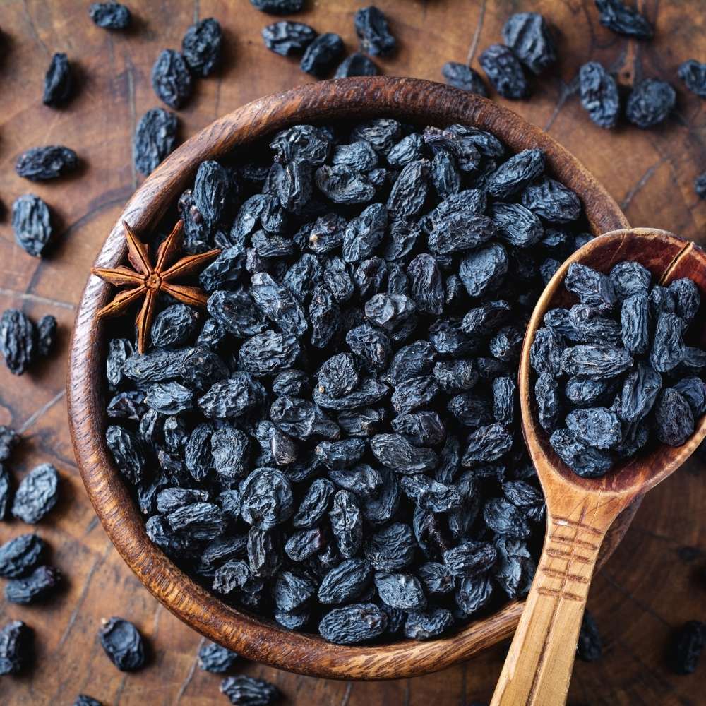  Indulge in the rich flavor of premium Black Raisins or Kali Drakh from Sindhi Dry Fruits.